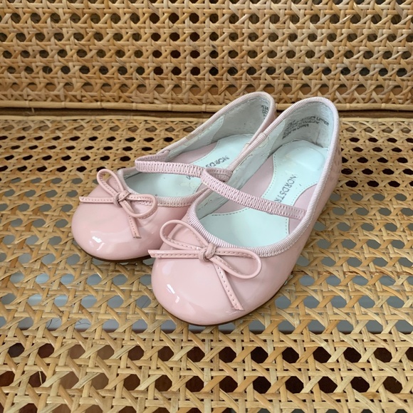 Toddler Girls Genuine Leather Pink Ballet Flats Dress Shoes 7 - Picture 1 of 6